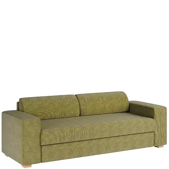 MONROE rošt, pohovka celočalouněná, látka B 18 zelený melír